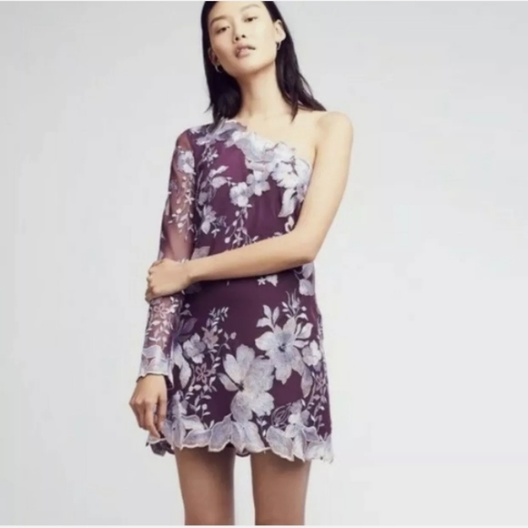 Free People Dresses & Skirts - $250 FREE PEOPLE Purple Rosalie Embroidered Floral